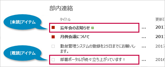 リストビュー Webパーツ